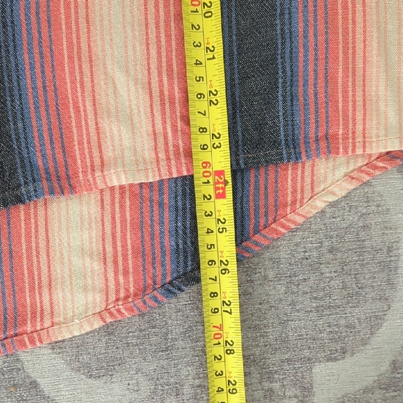 Rip Curl Blue and Red Striped Fabric - Picture 11 of 13